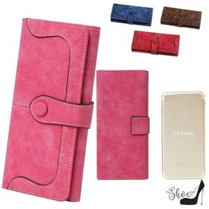 Vegan Suede Wallet 17 slots fits your Phone!